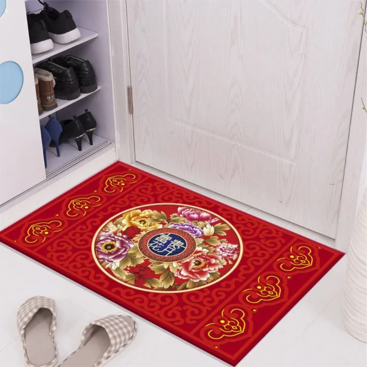 Thick%20washable%20Bedroom%20Spring%20Festival%20Anti-slip%20Chinese%20Carpet%20Porch%20Mat%20Rug%20Door%20-%20Image%206