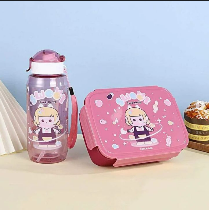 Kids Lunch Box Set with Lunch Box and Water Bottle