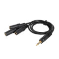 Audio Extension Cable Universal 1 to 3 Ways PVC 3.5mm 1 Male to 3 Female Audio Splitter Adapter for Headphone. 