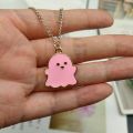 Ghost Pendant Necklaces for Women Men Best Friends Cute Lovely Ghost Couple Necklace Fashion Jewelry. 