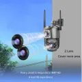 SC03 Dual 6Mp | WIFI HD Wireless Dual lens CCTV Camera 360 view with HD Infrared Night Vision Indoor/Outdoor. 