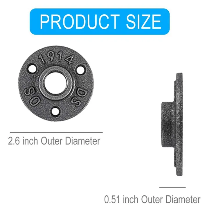 1%20Inches%20Malleable%20Cast%20Iron%20Pipe%20Flange,%20Industrial%20Pipe%20Flanges%20for%20Threaded%20Black%20Pipes%20and%20Fittings%202%20Pcs%20-%20Image%206