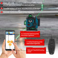 ONEVAN 4D 16 Line Laser Level 2x4000mah Battery 360 Horizontal Vertical Cross Light Laser Level Self-Leveling Measure Laser Beam. 