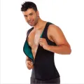 Slimming Vest Body Shaper Neoprene Abdomen Fat Burning Shapewear Body Shaper Sauna Shirt Workout Slimming Belt Waist Sweat Elegant Trainer Zipper Hot Neoprene Tank Top  Sweat Waist Men vest shaper (XL) Belly Men. 