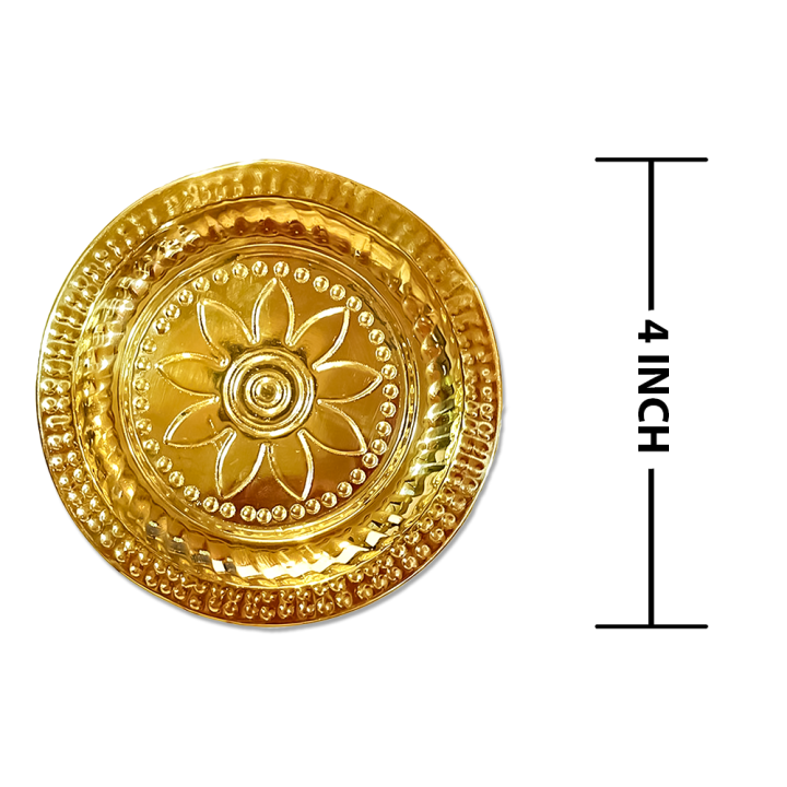 Brass Tray 4 Inch Diameter Antique Bronze Finish round Tray for Home Decor And Serving
