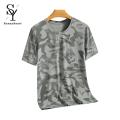 Sunnyheart Short-s ve Sports Tee Men's Print Summer T-shirt Lightweight Breathable Sports Top for Fitness Style Men T-shirt. 