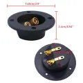 3 Pcs DIY Home Car Stereo 2-Way Speaker Box Terminal Binding Post Round Spring Cup Connectors Subwoofer Plugs (Black). 