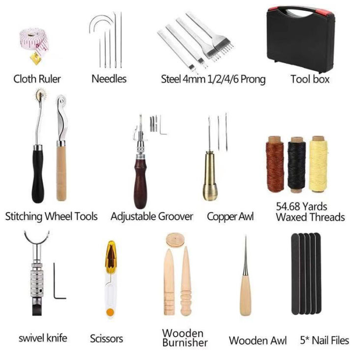 Leather%20Working%20Tools%20and%20Supplies%20with%20Tool%20Box%20Perfect%20for%20Stitching%20Punching%20Cutting%20Sewing%20Leather%20Craft%20Making%20-%20Image%206