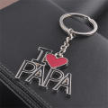 I Love Mama PAPA Family Valentine' S Gift I Love PaPa Father's Day Letters Metal Keychains Mother's Day. 