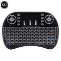 Backlit English Russian Arabic Spain Hebrew 2.4G Air Mouse Android TV Box PC i8 Mini Wireless Keyboard Remote Touchpad. 