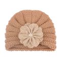 Fashion Flower Infant Striped Hats Soft Knitting Wool Caps Clothing Decoration Baby Corchet Turban Accessories Birthday Gift. 