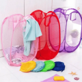 Cloth bin Laundry Bucket Fordable Home Laundry Basket Bathroom Dirty Cloth Organizer Toy Storage Bucket Laundry Laundry Bag Mesh Laundry Bag Office Rubbish Reusable Bag Foldable Pop Up Mesh, Washing Laundry Basket Bag, Bin Hamper, Toy Tidy Storage Organis. 