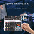 BMG-06D 6 Channels Sound Card Mixer with 16 DSP Bluetooth / USB Interface / Record / MP3 / 48V Phantom Power Audio Mixer. 