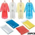 1/5/10/20pcs Outdoors Portable Disposable Raincoat Emergency Waterproof Rain Coat Hooded Universal Rain Poncho. 