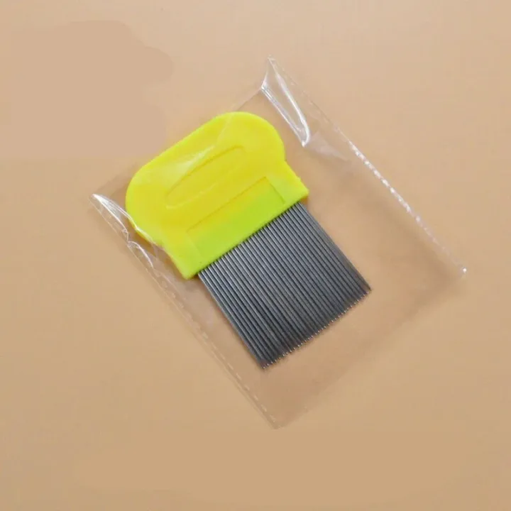【wholesle668 Store】Pet Comb Dog Grooming Steel Small Fine Toothed Pets Flea Comb Puppy Kitten Hair Trimmer Grooming Tool