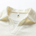 Men's Waffle Knit Polo Collar Sweatshirt Plus Size 6XL 7XL 8XL Heavyweight Polyester Blend Soft Breathable Anti-Pilling Casual Streetwear Pullover for All Seasons Black Coffee Apricot. 