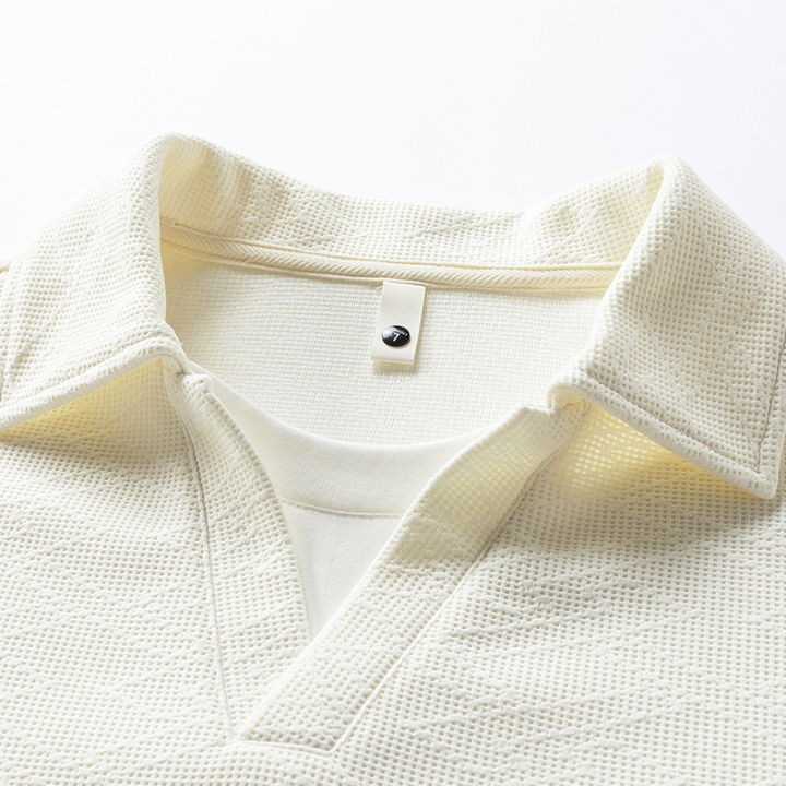 Men's%20Waffle%20Knit%20Polo%20Collar%20Sweatshirt%20Plus%20Size%206XL%207XL%208XL%20Heavyweight%20Polyester%20Blend%20Soft%20Breathable%20Anti-Pilling%20Casual%20Streetwear%20Pullover%20for%20All%20Seasons%20Black%20Coffee%20Apricot%20-%20Image%203