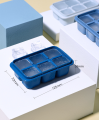 1 Pc Ice Cube Tray With Lid Square Shape Cubes Mould Mold Maker Storage Container Drinks Beverage Fridge Tool. 