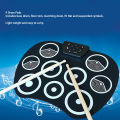 Roll Up Electronic Drum Set 9 Pads Electric Tabletop Drum Kit Pad Portable. 