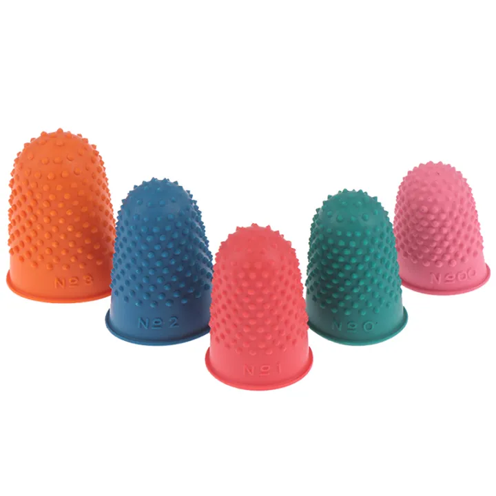 5Pcs Counting Cone Rubber Thimble Protector Sewing Quilter Finger Tip Craft  YUNSHUO