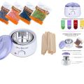 Electric Hot Wax Warmer Hair Removal – Depilatory Hard Wax Melting Pot Heater Kit Set including Hard Wax Beans ( HARD WAX BEANS 400g FREE ). 