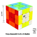 4x4 Rubik Cube Sticker less - Smooth Speed Cube - 4x4x4 Magic Rubix Cube / High Speed for Girls and Boy Children Memory. 