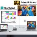 4 In 1 USB Type C To HDMI 4K VGA USB 3.0 PD Adapter Audio Video Converter USB C HDMI Cable for Laptop PC. 
