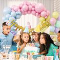 Rainbow Theme Birthday Decorations - Pack of 53 Happy Birthday Decoration Kit for Kids | Kids Birthday Decoration Items | Pastel Balloons for Birthday Decorations. 