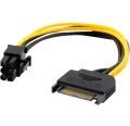 SATA Power to 6pin PCIe PCI-e PCI Express Adapter Cable For Video Card. 