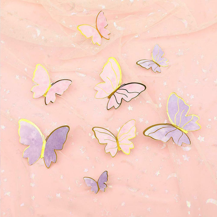 10pcs%20DIY%20Cake%20Decoration%20Happy%20Birthday%20Theme%20Butterfly%20Paper%20Cake%20Topper%20-%20Image%206