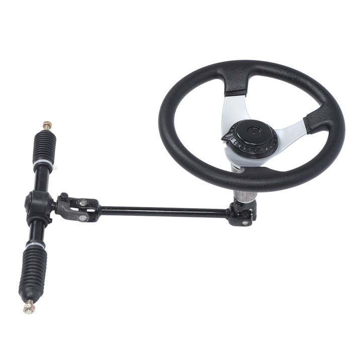 UTV Steering Wheel Assembly Kit Metal 300mm Enhanced Driving Experience Go Kart Steering Wheel Kit High Strength for 110cc 125cc 140cc 150cc Vehicles