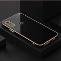 COROGI for Motorola Moto E6i Back Cover Luxury 6D Plating Soft Case Camera Lens Protection Square Frame Silicone Glossy Shockproof Mobile Phone Cases. 