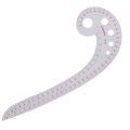 Comma Shaped Practical Plastic Pattern Making Metric Transparent Spline Design Sewing Tool Measure Ruler French Curve Ruler. 