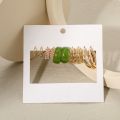 New 12Pcs/Set Green Crystal Pearl Set Earrings Snake Butterfly Female. 