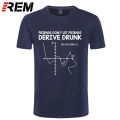 REM tee New T shirt Men Feeling Good Tees Friends Don't Let Friends Drink and Derive Sarcastic Humor Funny Math T-Shirt. 