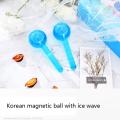 2pcs Large Beauty Ice Hockey Energy Beauty Crystal Ball Facial Cooling Ice Globes Water Wave For Face and Eye massage. 