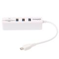【The Timber Loft】3 Port USB 2.0 Hub Splitter Combo Micro USB Connector Cable OTG SD/TF Card Reader. 