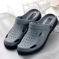 Vietnam Natural Rubber Sandals Summer Closed-Toe Slippers Men's Breathable Outer Wear Hole Thick Bottom Two-Way Beach Shoes. 