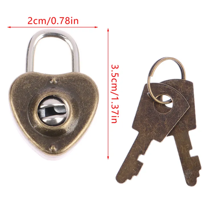 Mini%20Heart%20Shape%20Padlock%20Luggage%20Hardware%20Locks%20W/Key%20For%20Jewelry%20Box%20Suitcase%20-%20Image%203
