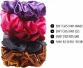 Scrunchies Satin Elastic Hair Ponytail And Hand Band Scrunchies - Free Size. 