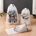 Transparent Shoe Bags for Travel Large Clear Shoe Pouch with Rope Portable Drawstring Storage Bag. 