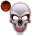 Creative Cool LED Skeleton Luminous Mask Full Face DJ Party Masks Halloween Cosplay Prop. 