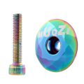 Muqzi headset stem top cap with m6x30mm screw for MTB bnew, multicolor. 