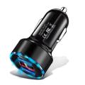 Car Dual Usb Car Cigarette Lighter 5V 3.1A Power Socket for Phones Cameras PC Fast Charger Adapter with LED Display. 