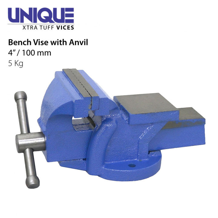 Bench Vise / Vice with Anvil - Unique - 4" - 5 Kg