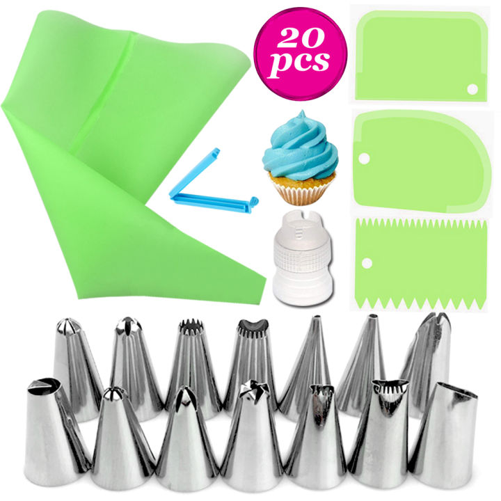 20%20PCS/Set%20Silicone%20Pastry%20Bag%20Tips%20Kitchen%20DIY%20Icing%20Piping%20Reusable%20Pastry%20Bags%20+14%20Nozzle%20Set%20Cake%20Decorating%20Tools%20-%20Image%203
