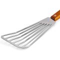 Stainless Steel Fish Spatula Turner, Wood Handle Fish Spatula, Slotted Turner, Kitchen Metal Spatula for Flipping Frying. 