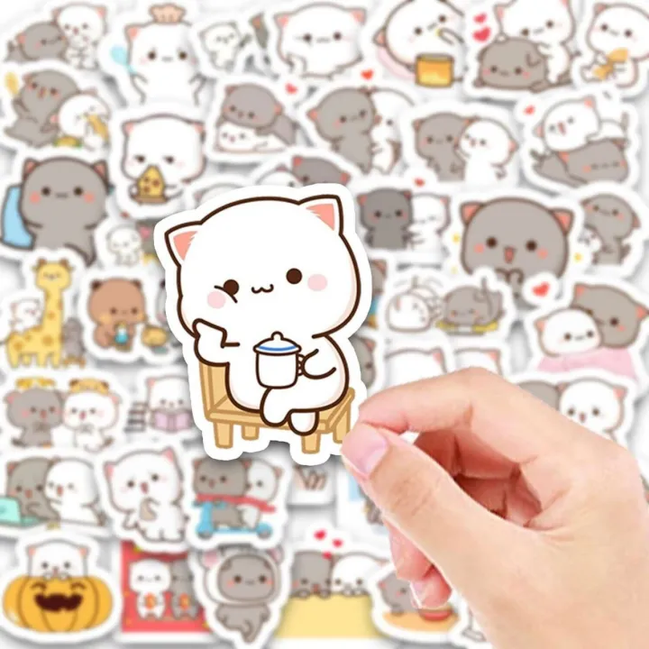 20/40/60%20pcs%20Cartoon%20Cute%20Cats%20Animal%20Sticker%20For%20Motorcycle%20Phone%20Skateboards%20-%20Image%202