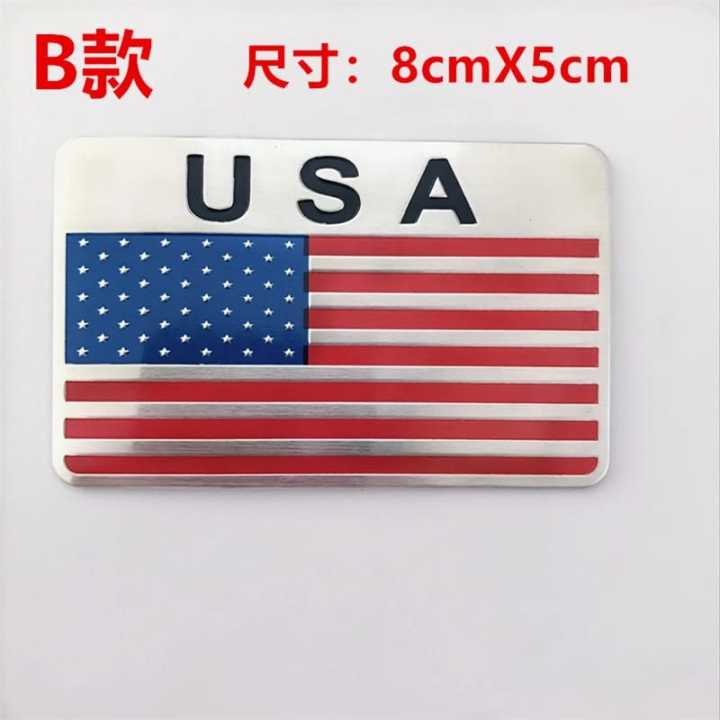 Car USA Flag Sticker Badge- 1Pcs