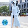 Sun Protection Clothing Women's UV-Proof Breathable Summer Internet Influencer Long Windproof Mid-Length Clothes Sports Windbreaker over the Knee Thin Coat. 